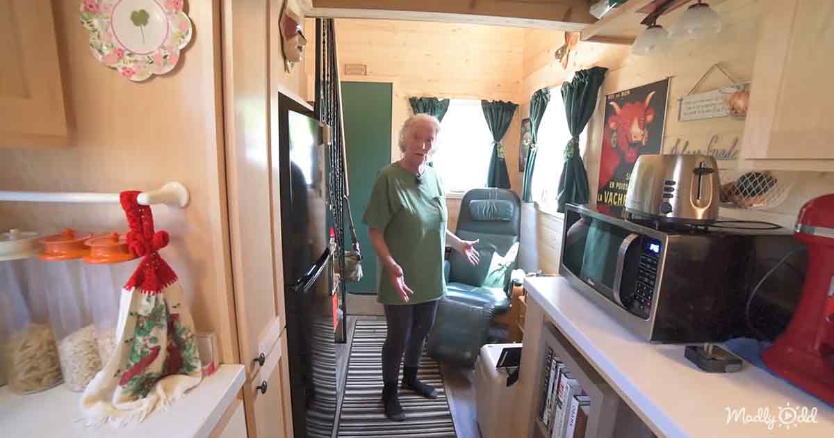 Senior living in a tiny house