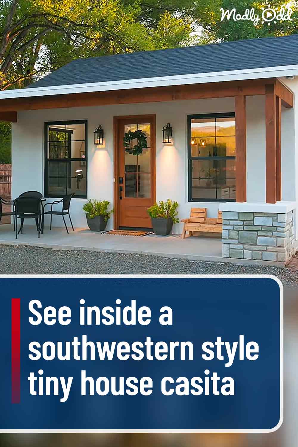 See inside a southwestern style tiny house casita