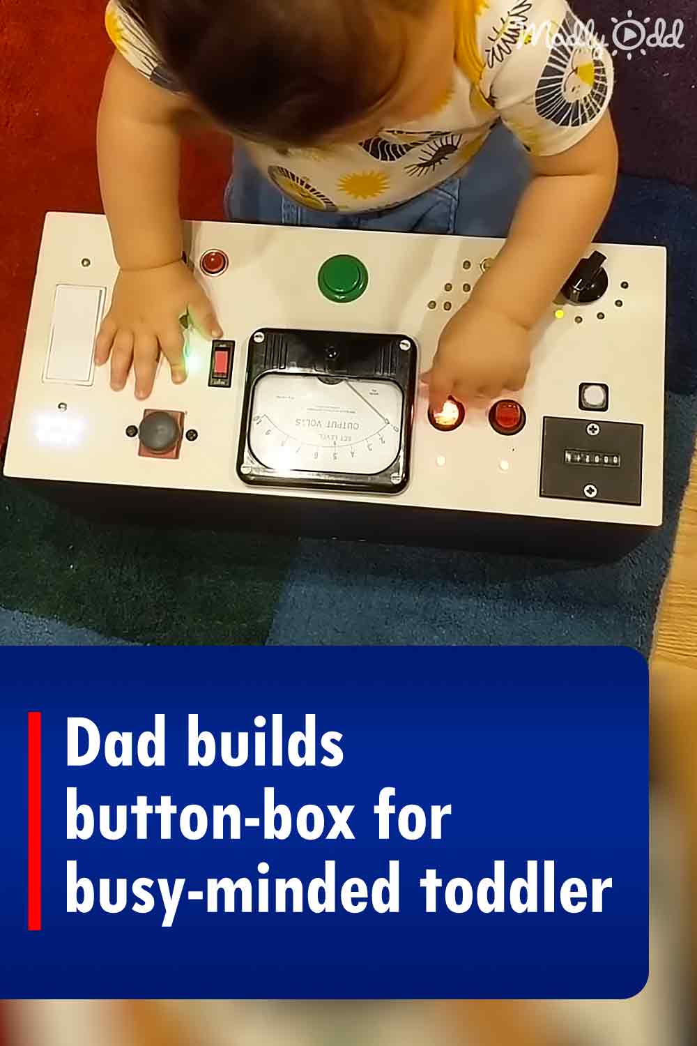 Dad builds button-box for busy-minded toddler