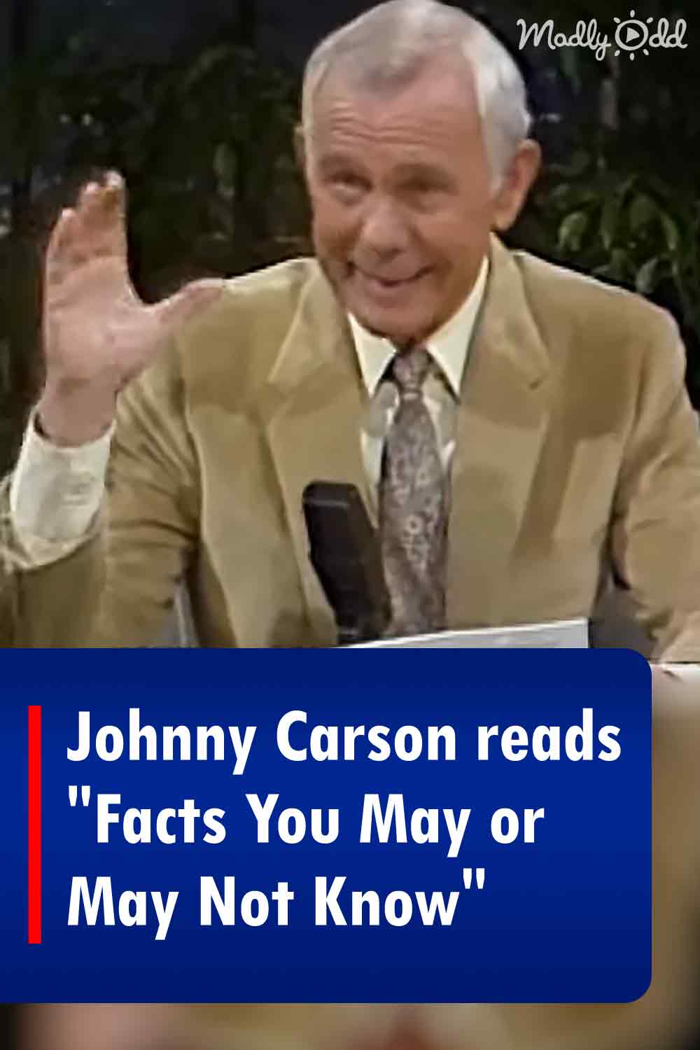 Johnny Carson reads \