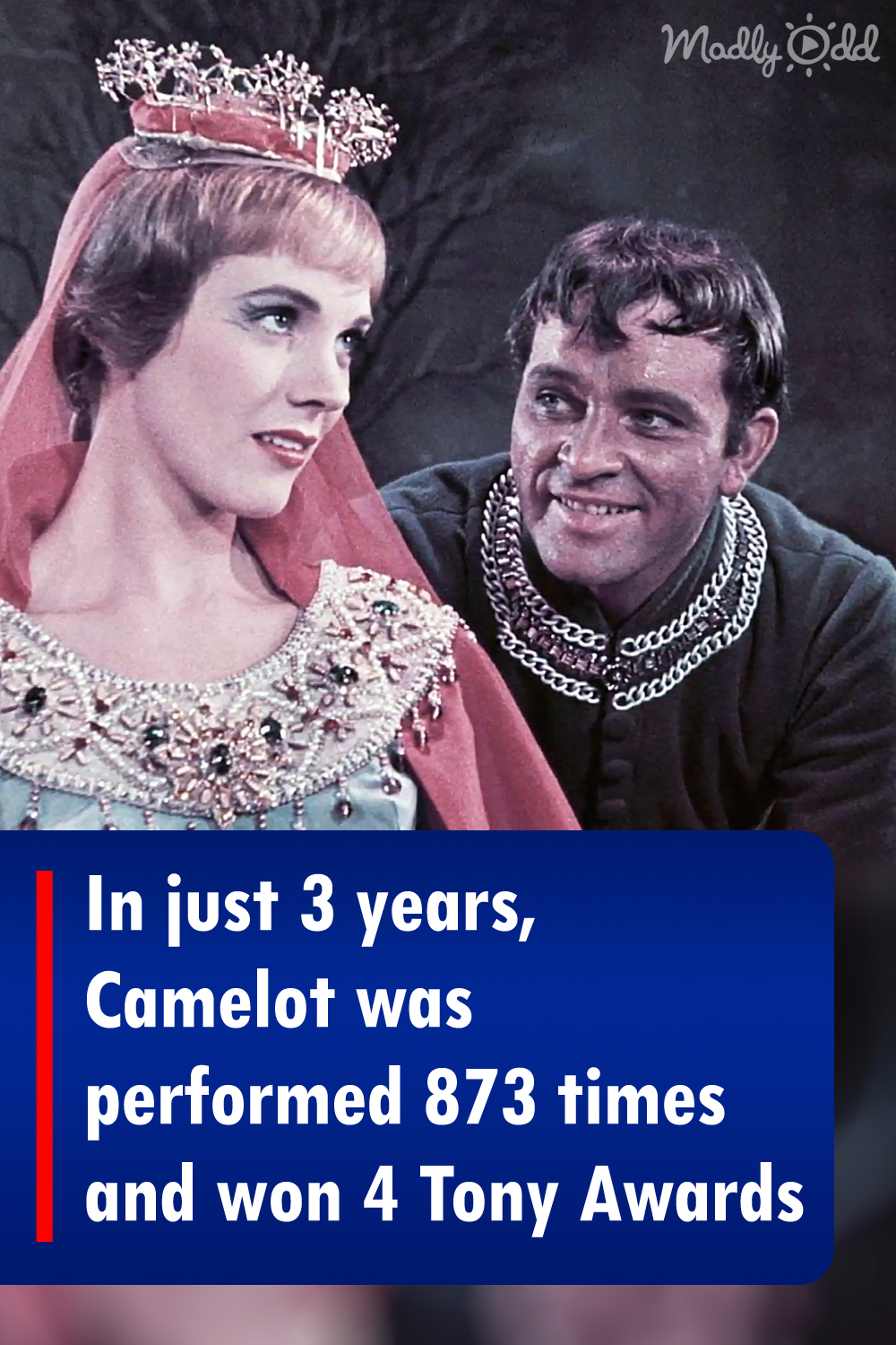In just 3 years, Camelot was performed 873 times and won 4 Tony Awards