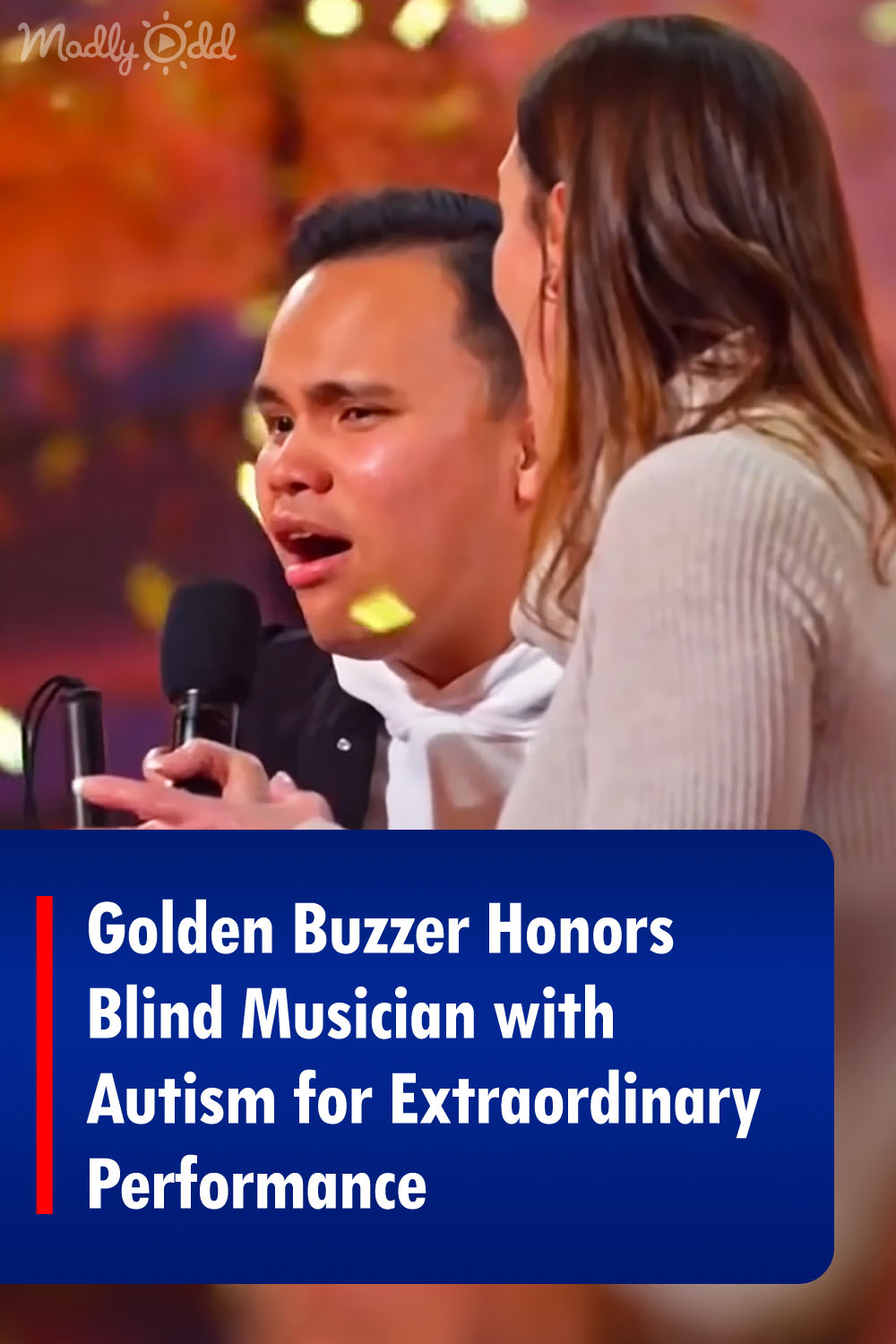 Golden Buzzer Honors Blind Musician with Autism for Extraordinary Performance
