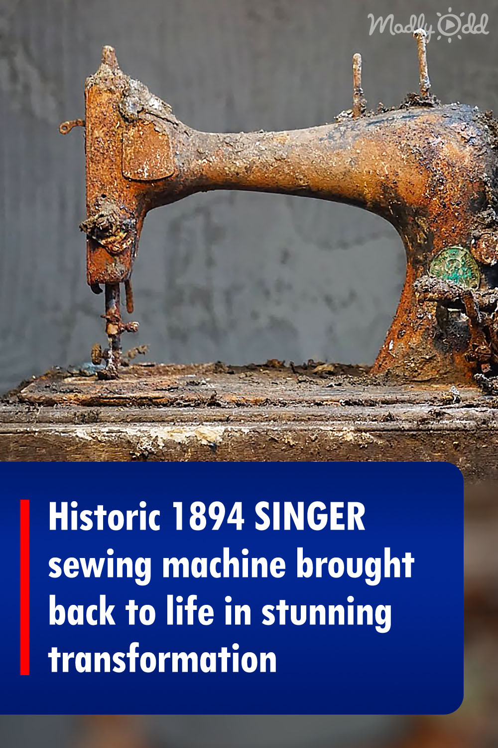 Historic 1894 SINGER sewing machine brought back to life in stunning transformation