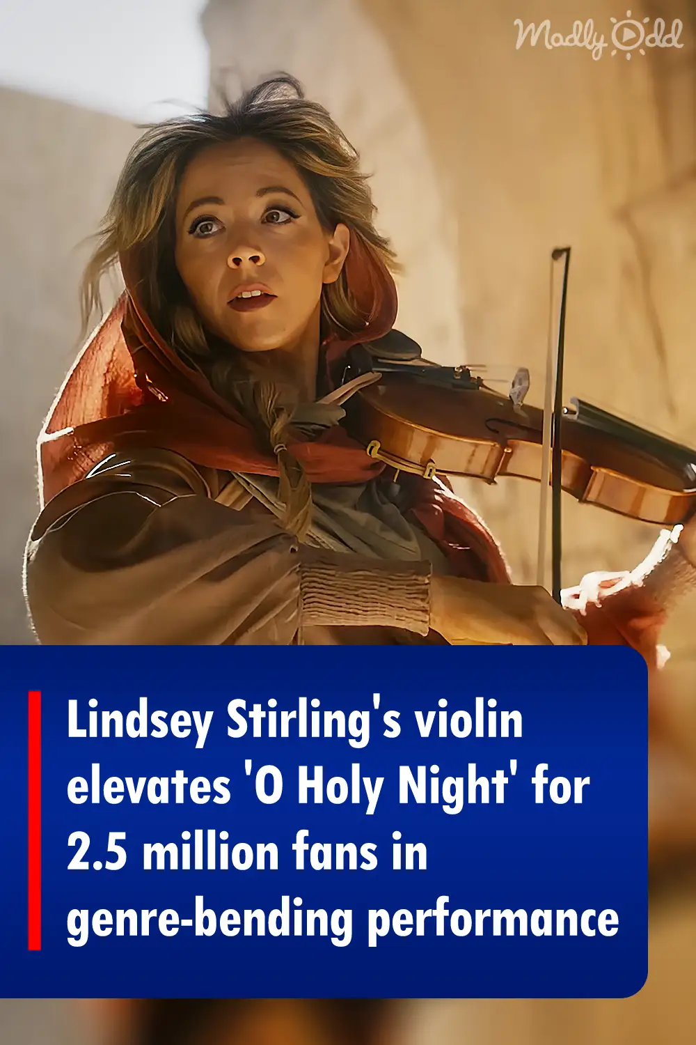 Lindsey Stirling\'s violin elevates \'O Holy Night\' for 2.5 million fans in genre-bending performance