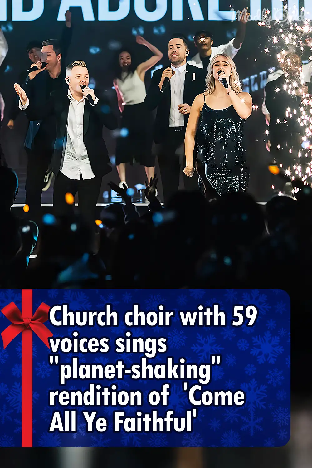 Church choir with 59 voices sings \
