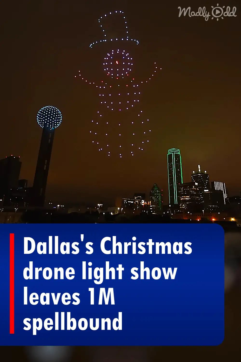 Dallas\'s Christmas drone light show leaves 1M spellbound