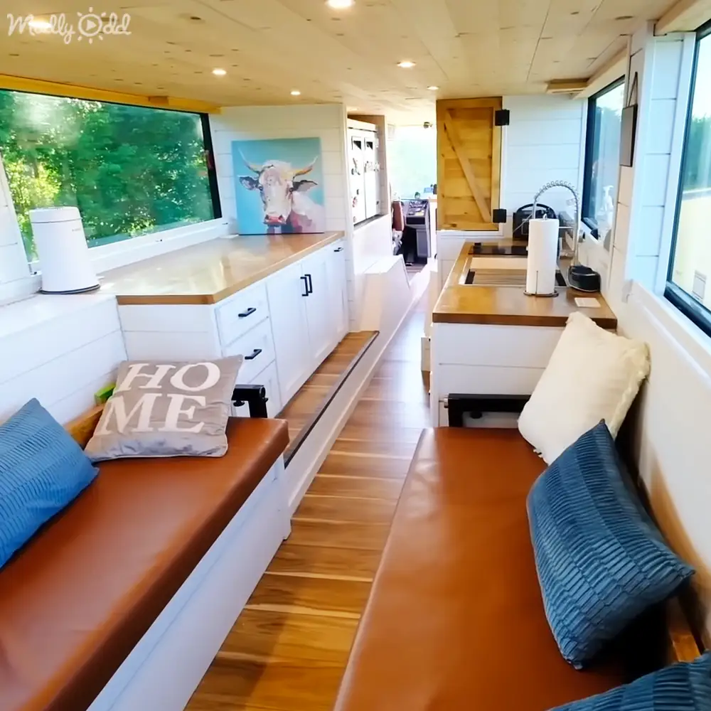Family creates home in double decker bus