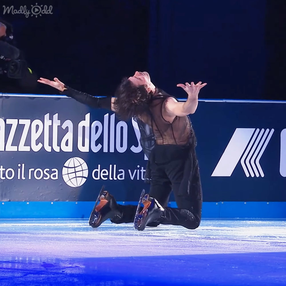 Ice skating spin by Stephane Lambiel