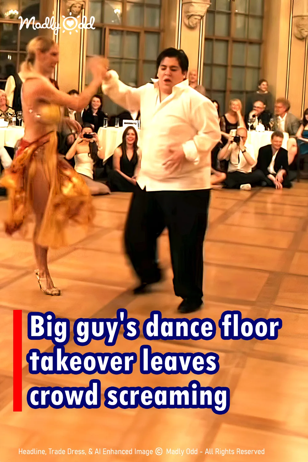 Big guy\'s earth-shattering dance moves leave the crowd panting
